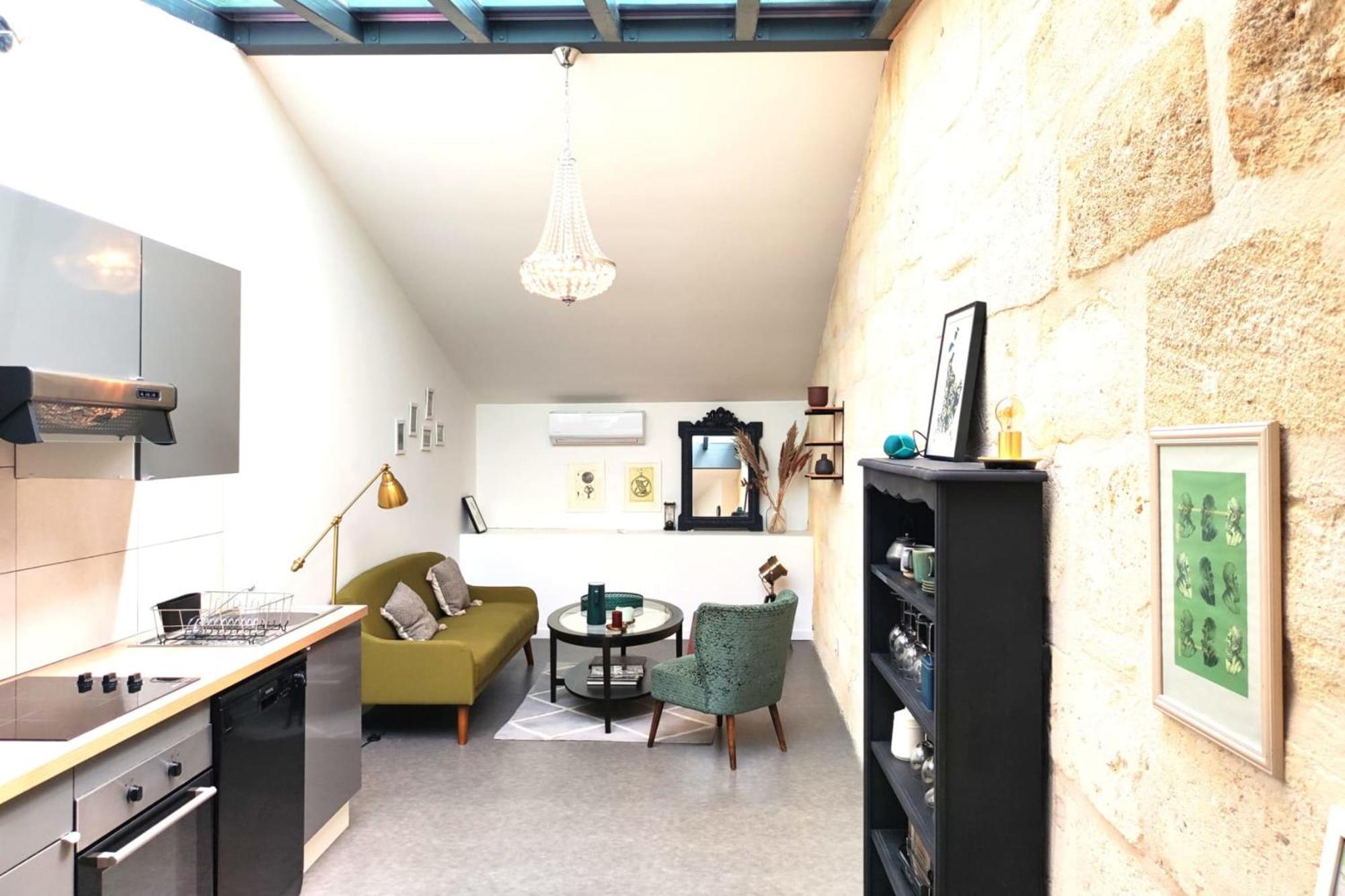 Beautiful Duplex With Ac - Place Du Palais Bordeaux Eksteriør billede